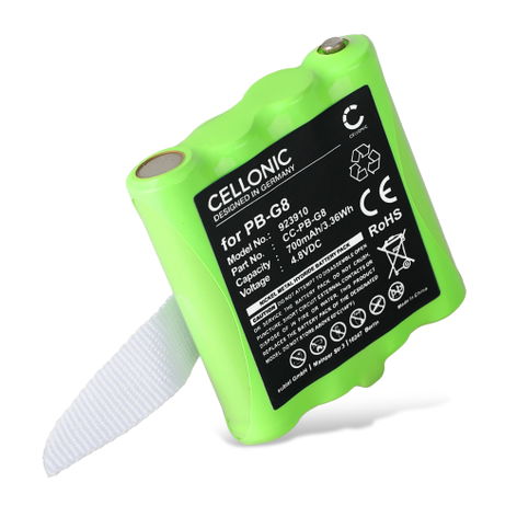 Battery for Midland PMR446; M24 Plus, S; M48 S; SM400; 456R PB G6/G8 (700mAh, 4.8V) from CELLONIC