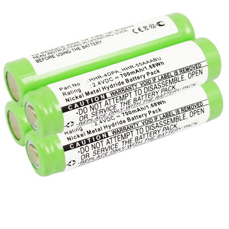 2x Battery for Panasonic KX-TG1031S; KX-TG1032; KX-TG1033 HHR-55AAAB (700mAh, 2.4V) from subtel