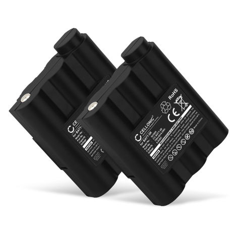 2x Battery for Midland GXT1000; GXT1050; GXT400; GXT500; GXT635 BATT-5R (700mAh, 6V) from subtel