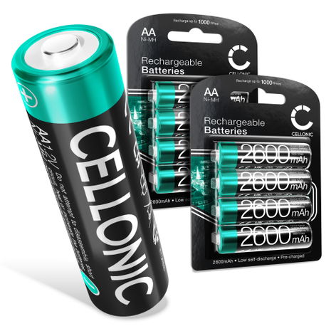 8x Battery for Alan 42 AA (2600mAh, 1.2V) from CELLONIC