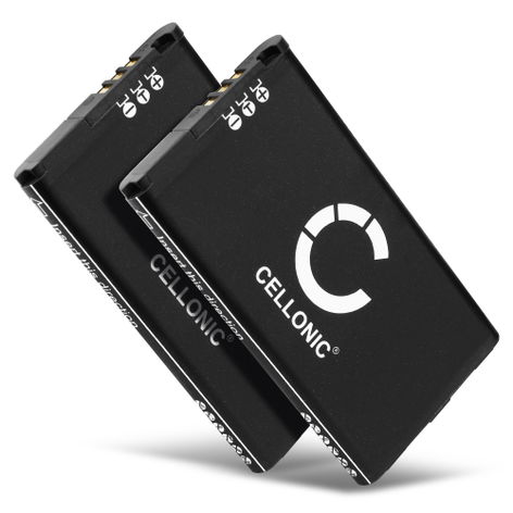 2x Battery for Nintendo 3DS XL; New 3DS XL SPR-001, SPR-003, SPR-A-BPAA-CO (1800mAh, 3.7V) from CELLONIC