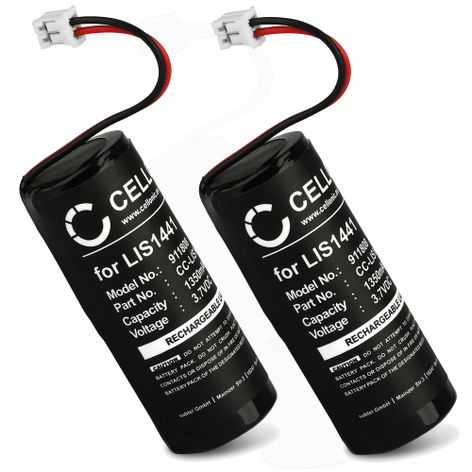 2x Battery for Sony CECH-ZCM1E; CECH-ZCM1H; CECH-ZCM1U LIS1441 (1350mAh, 3.7V) from CELLONIC