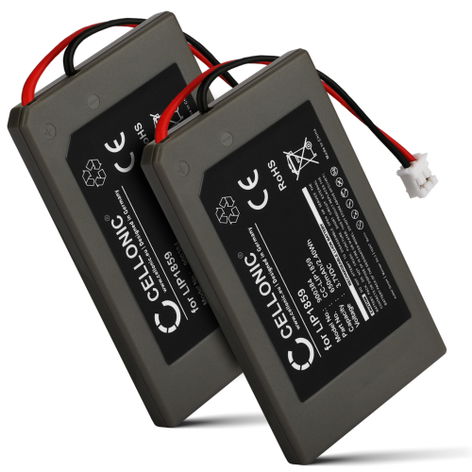 2x Battery for Sony CECHZC1E; CECHZC1U; CECHZC1J; CECHZC1H LIP1859 LIP1472 (650mAh, 3.7V) from CELLONIC