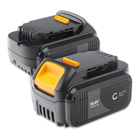 2x Battery for Dewalt DCR020; DCV584; DCB090; DCR017; DCR027; DCV582 DCB140 (4000mAh, 14.4V) from CELLONIC