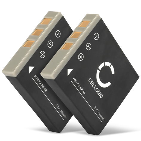 2x Battery for Pentax Optio S, A20, S5i, S6, S7, A10, A30, A40 D-LI8 D-LI85 (700mAh, 3.7V) from CELLONIC