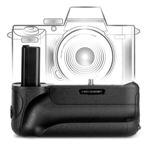 BG-3D Battery Grip for Sony A6400 ILCE-6400; Alpha 6400 ILCE-6400 – Vertical Portrait Grip for NP-FW50 Batteries from CELLONIC