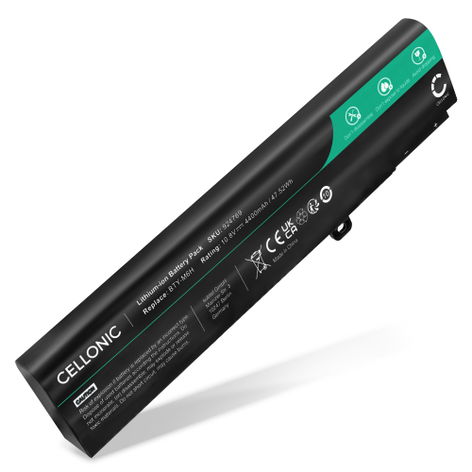 Battery for MSI GF72 8RD; Alpha 15 A3DD, A3DDK; GE62 2QC, 2QD (4400mAh, 10.8V) from CELLONIC