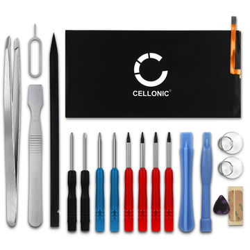 CELLONIC Replacement Tablet Battery for Huawei Mediapad 10 Link+ / M1 8.0 / T1 8.0 + 17-Tool Tablet Repair Kit - HB3080G1EBC 4650mAh