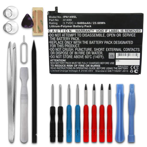 Battery for Apple iPad mini 3 - A1601, 2 Gen. (Retina) - A1489 A1512 (6400mAh, 3.7V) + Tool-kit from subtel