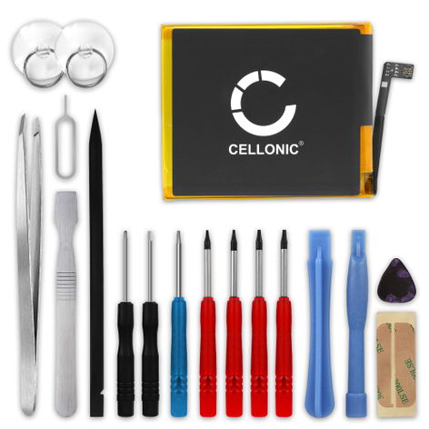 Battery for Motorola Moto G7, G7 Play; One; P30 Play; XT1941-2 JE40 (2900mAh, 3.8V) + Tool-kit from CELLONIC