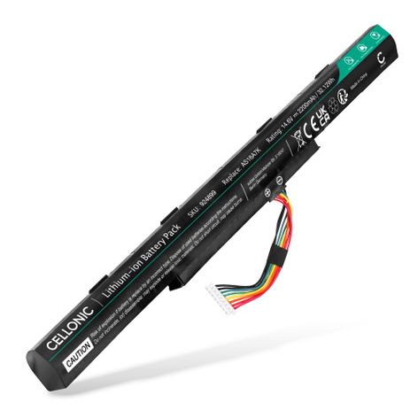 Battery for Acer Aspire E5-475G, E5-523G, E5-553G, E5-573G AS16A7K (2200mAh, 14.6V) from CELLONIC