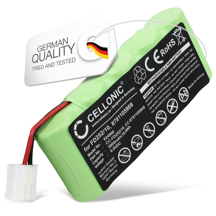 FD252/10 Battery for Bosch Somfy K8, K10, K12 Easy Lift, Roll Lift, Rollfix 3000mAh Battery Replacement