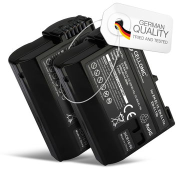 2x Battery EN-EL15 for Nikon D850 D750 1 V1 D7500 D7200 D800 D810 D7100 D7000 D610 from CELLONIC