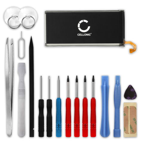 Battery for Samsung Galaxy A6 2018, J6 2018, J8 2018; SM-J600 EB-BJ800ABE GH82-16479A (3000mAh, 3.85V) + Tool-kit from CELLONIC
