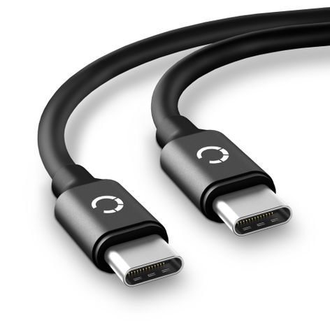 USB-C (Type-C) to USB-C Data Cable 2m for BlackBerry KEY2, KEY2 LE; KEYone; Evolve X; Motion from CELLONIC