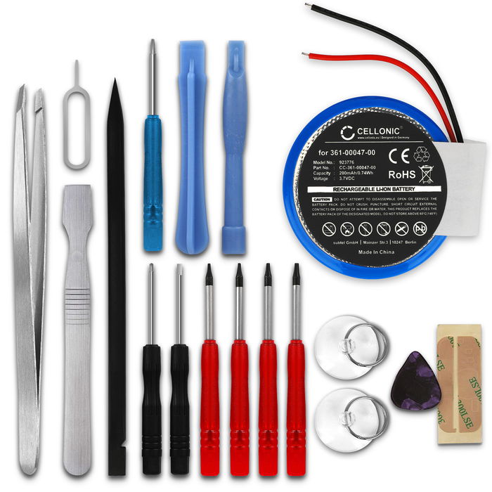 PD3032, 361-00047-0 Battery for Garmin Approach S1, Forerunner 110, 210, 610, S1 Sport Fitness Tracker Smartwatch Battery Replacement - 200mAh 3.6V - 3.7V Lithium Ion + Tool-kit