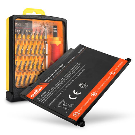 Battery for HP 15-AU; Pavilion 15-AU, 15-AW BP02XL (4400mAh, 7.7V) + Tool-kit from subtel