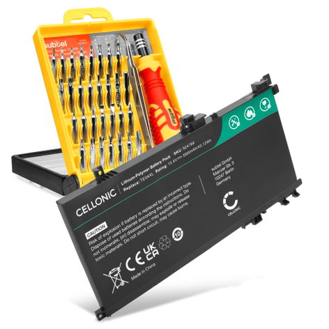 Battery for HP 15-BC TE04XL (2800mAh, 15.4V) + Tool-kit from CELLONIC