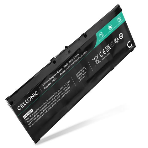 Battery for HP Omen 15-CE, 15-DC, 15T-CE, 15T-DC, 15T-DE SR04XL (3000mAh, 15.4V) from CELLONIC