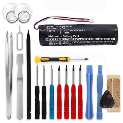 GPS Battery for TomTom Rider / Go 910, 710, 700, 530, 400 / Garmin Streetpilot i3, i5 - 3000mAh VF5 Battery Replacement with 18pc Sat Nav Repair Tool Kit