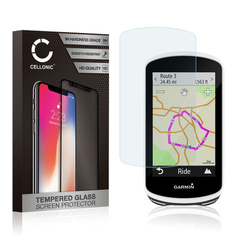 Screen Protector for Garmin Edge 1040, 1030, 1040 Solar, 1030 Plus – Glass (9H hardness) from CELLONIC