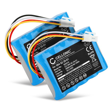 2x Battery for Husqvarna Automower 450X, 310, 315, 420, 315X, 440 584 8528-01,584 8528-01,584 82 28-02 (2600mAh, 18.5V) from CELLONIC