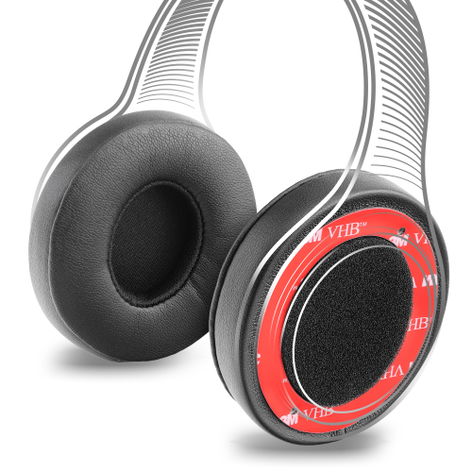 2x Replacement Ear Pads for Beats Solo 3.0, 2.0 – Black Headphone Cushions from subtel