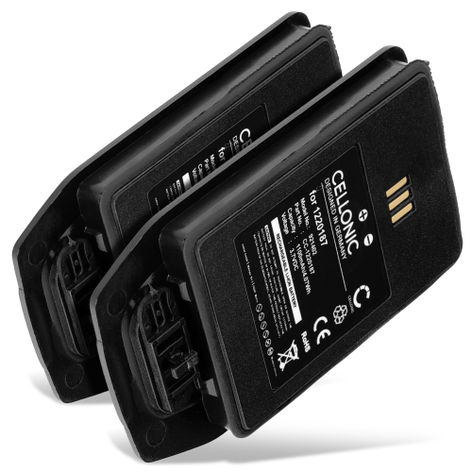 2x Battery for Aastra DT413; DT433; Ascom 660273; D81; DH5 1220187 (1100mAh, 3.7V) from CELLONIC