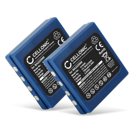 2x Battery for HBC Radiomatic Micron 5; FUA71; Abitron KH68302500 BA222060,FUB 03A,KH68302500,253211 (700mAh, 6V) from subtel