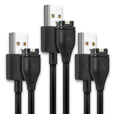 3x Smartwatch Connector to USB A Data Cable 1m for Garmin Vivoactive 5; Fenix 8; Forerunner 55, 265 from subtel