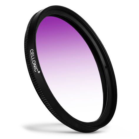 Ø 37mm Purple Graduated Filter for Camera Lenses – Resin + Aluminium alloy from CELLONIC – Panasonic Lumix G 42.5mm 1.7 Asph Power OIS