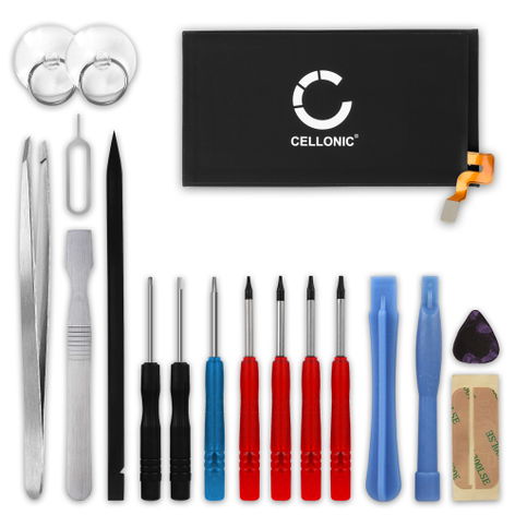 Battery for BlackBerry KEY2, KEY2 LE; BBF100-1; BBF100-2 TLp035B1 (3300mAh, 3.85V) + Tool-kit from CELLONIC