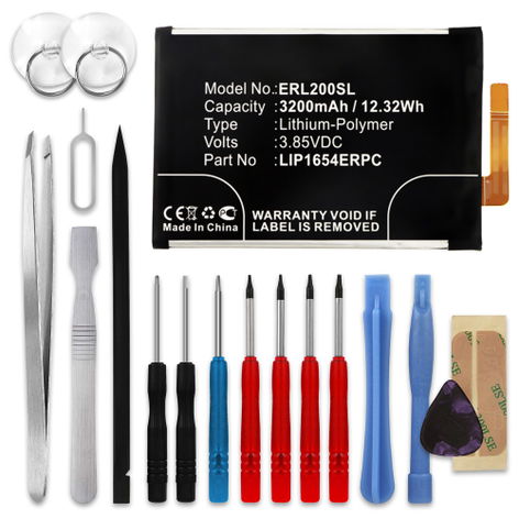 Battery for Sony Xperia XA2, L2; SNYSK84; 1309-2682 LIP1654ERPC (3200mAh, 3.85V) + Tool-kit from CELLONIC