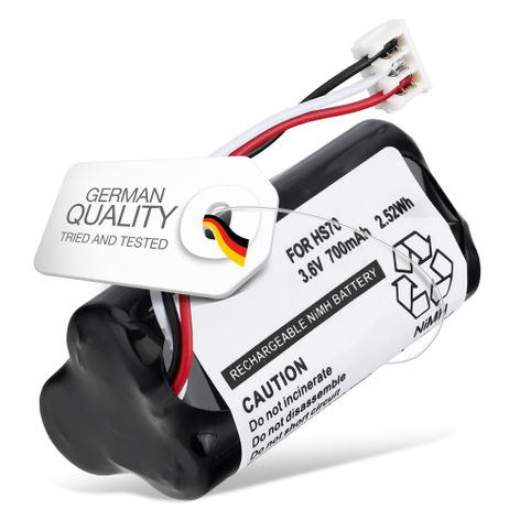 Battery for Tondeo Eco XP; Wella Xpert HS70 Wella 1520902 (700mAh, 3.6V) from subtel