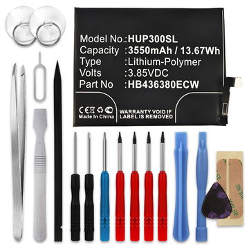 CELLONIC Phone Battery Replacement for Huawei P30 + 17-Tool Phone Repair Kit - HB436380ECW 3550mAh