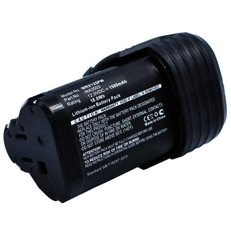 Battery for Worx WU280; WX125; WX126; WX128; WX382; WX521 WA3503, WA3505, WA3509 (1500mAh, 12V) from subtel