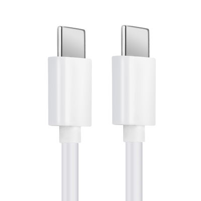 USB C Type C Phone Charger Cable for Fairphone 4 / 3 / 3 Plus 1m Fast Charging 3A (PD 60W) Smartphone Data Cable PVC White