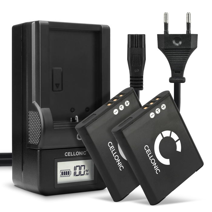 2x CELLONIC Camera Battery for Kodak PIXPRO FZ151 PixPro FZ152 PIXPRO SPZ1 Replacement LB-050 LB-052 Battery 730mAh Backup + Charger 