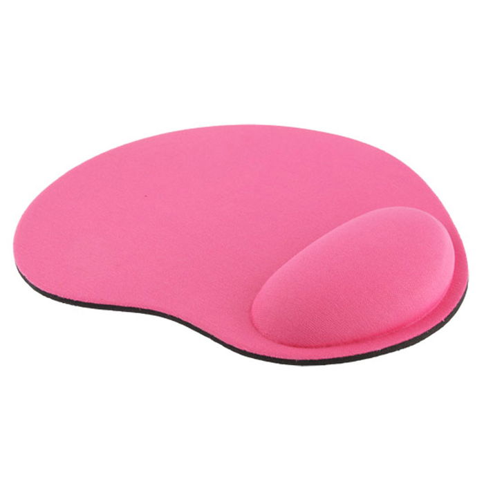Ergonomic Mouse Mat with Wrist Support RSI / Carpal Tunnel Mouse Pad with foam Cushion Padded Computer Arm Rest - pink