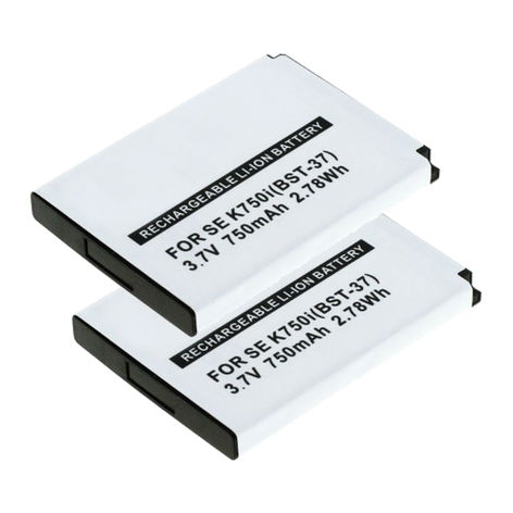 2x Battery for Sony Ericsson W810i; K750i; W800i; W350i; W550i; K610i (750mAh, 3.7V) from subtel