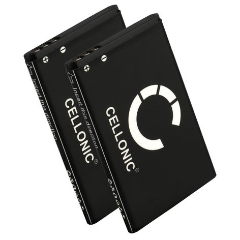 2x Battery for Doro 6520; 6620; PhoneEasy 508; 5030; 5516; 6030 (900mAh, 3.7V) from CELLONIC
