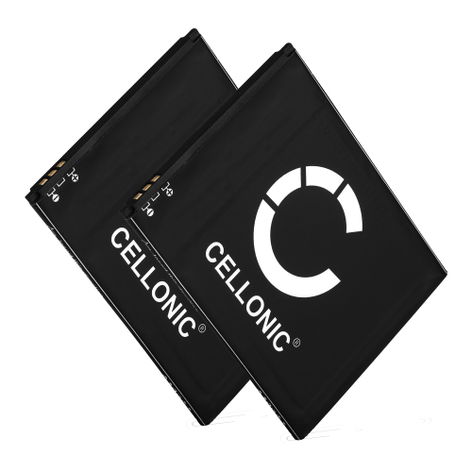 2x Battery for Wiko Pulp 4G, 3G; Robby; Rainbow Jam 4G 5251 (2500mAh, 3.8V) from CELLONIC