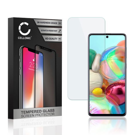 Screen Protector for Samsung Galaxy A71 (SM-A715) – Glass (9H hardness) from CELLONIC
