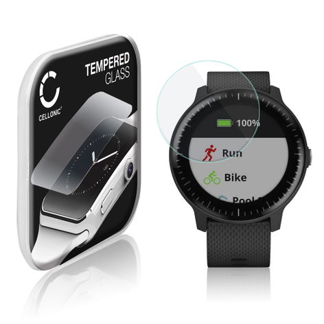 Screen Protector for Garmin vivoactive 3, 3 Music – Glass (9H hardness) from CELLONIC