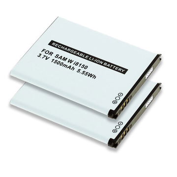 2x EB484659VA,EB484659VU Battery Replacement for Samsung Galaxy S Wifi 3.6, Galaxy Wifi 4.2 (YP-GS1,YP-GI1) MP3 / MP4 Player - 1500mAh 3.6V - 3.7V Lithium Ion