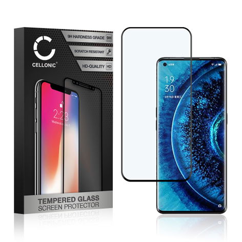 Screen Protector for Oppo Find X2 Pro, X2 – Glass (9H hardness) from CELLONIC