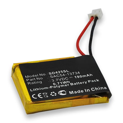 Battery for SportDOG FieldTrainer 425, 425S SAC54-13734 (190mAh, 3.7V) from subtel