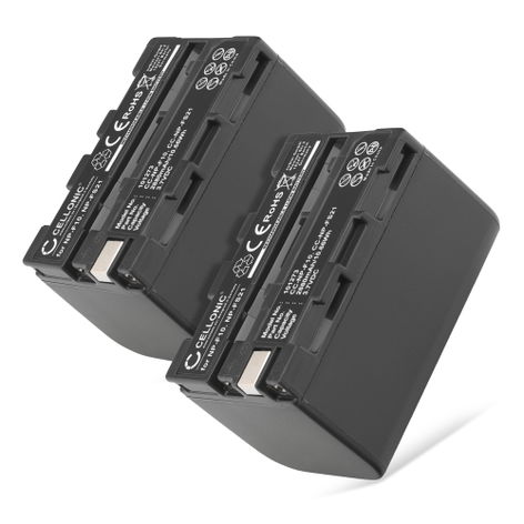 2x Battery for Sony DCR-PC1; DCR-PC1E; DCR-PC2; DCR-PC2E; DCR-PC3 NP-F10, -F20, NP-FS21, -FS33 (2800mAh, 3.7V) from CELLONIC