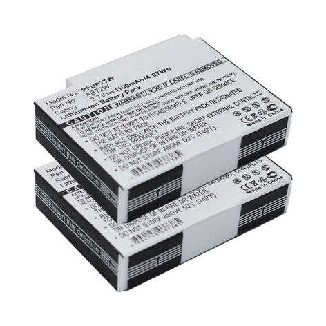 2x Battery for Cisco U32120; U32120B; PURE Flip UltraHD 3, 4GB ABT2W (1100mAh, 3.7V) from subtel