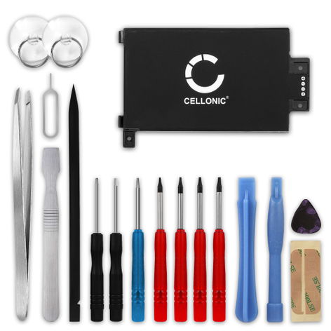 Battery for Amazon EY21; Kindle Paperwhite 2014, Touch 3G 6" 2014 58-000008 (1600mAh, 3.7V) + Tool-kit from CELLONIC
